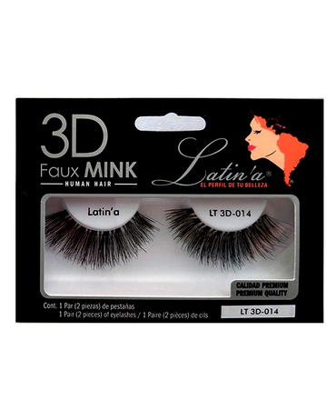 LATINA PESTAÑAS 3D CABELLO HUMANO 014
