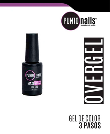 PUNTO NAILS MAXI GLOSS TOP COAT GEL 12 ML.