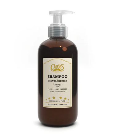 CHARLES SHAMPOO CON MENTA CITRICA BARBA Y CABELLO 300 ML.