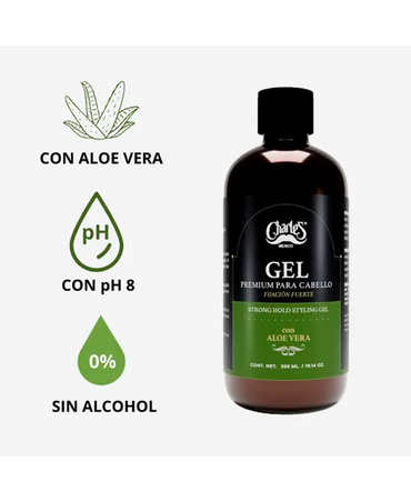 CHARLES GEL PREMIUM PARA EL CABELLO 300 ML.