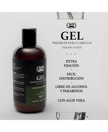 CHARLES GEL PREMIUM PARA EL CABELLO 300 ML.