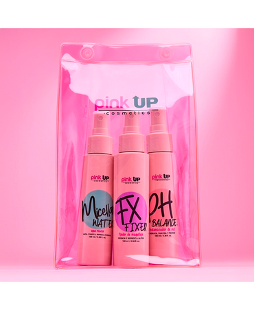PINK UP KIT SKIN CARE FX FIXER, PH BALANCE Y MICELLAR WATER 100 ML. C/U PKKITMINISK