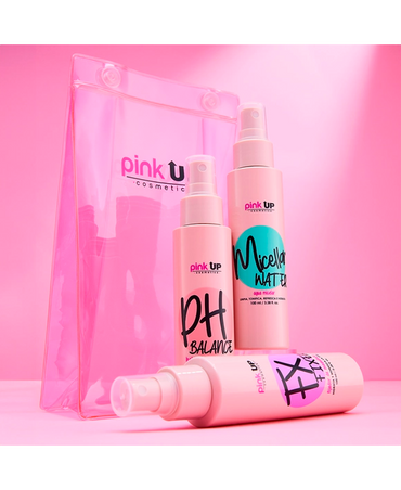 PINK UP KIT SKIN CARE FX FIXER, PH BALANCE Y MICELLAR WATER 100 ML. C/U PKKITMINISK