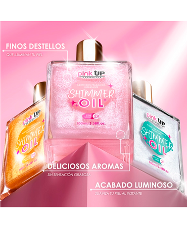 PINK UP SHIMMER OIL TROPICAL BEACH 100 ML. PKSK38