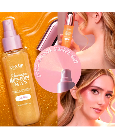 PINK UP SHIMMER HAIR-BODY MIST SUN GLOW 100 ML. PKSK79