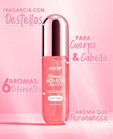 PINK UP SHIMMER HAIR-BODY MIST SECRET DAHLIA 100 ML. PKSK82