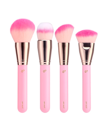 PINK UP SET COSMETIQUERA PUFFER CON 12 BROCHAS PKCOSPUFFERBRO