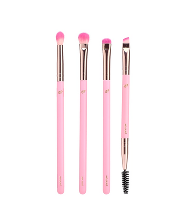 PINK UP SET COSMETIQUERA PUFFER CON 12 BROCHAS PKCOSPUFFERBRO