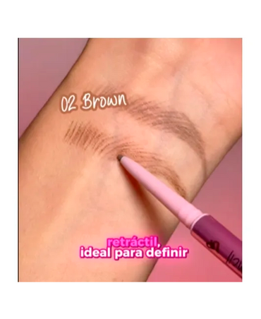 PINK UP MICRO FINE BROW PENCIL BROWN #02 PKMB02