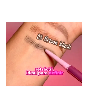 PINK UP MICRO FINE BROW PENCIL BROWN BLACK #03 PKMB03