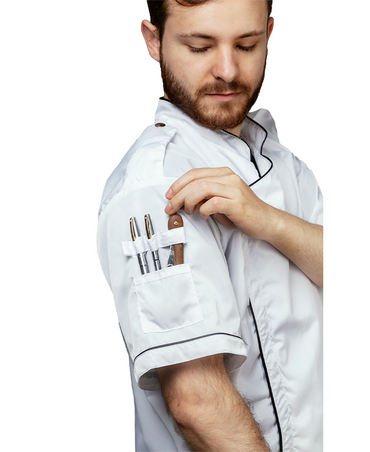 BARBEST BATA DE TRABAJO PARA HOMBRE WHITE LARGE