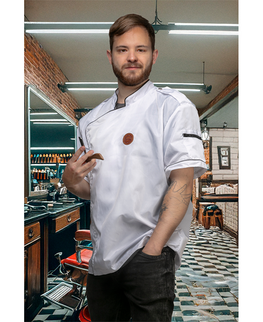BARBEST BATA DE TRABAJO PARA HOMBRE WHITE LARGE