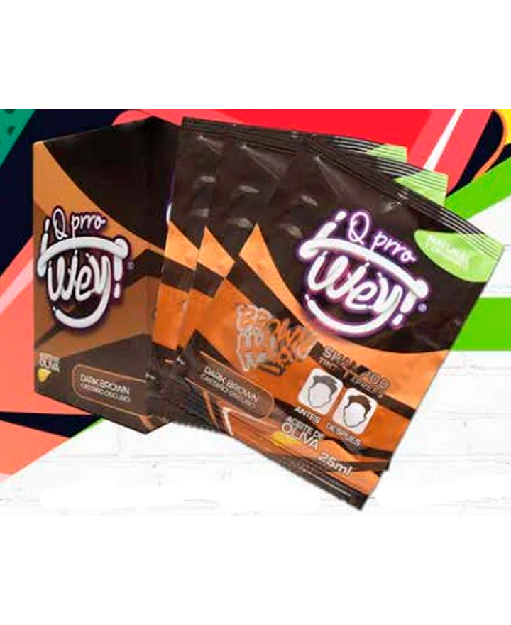 Q PRRO WEY HAIR SOBRE 25 ML. CAJA 10 PIEZAS DARK BROWN