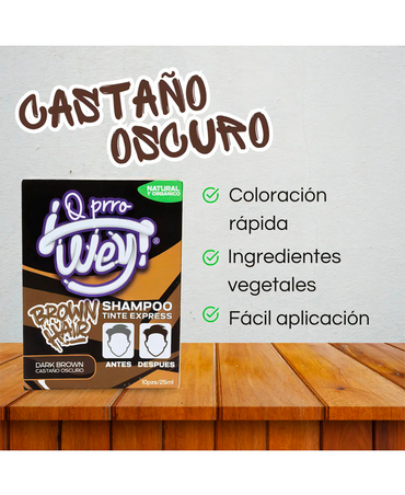 Q PRRO WEY HAIR SOBRE 25 ML. CAJA 10 PIEZAS DARK BROWN