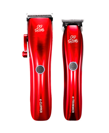 OLD SCULL EXPERT COMBO E-CLIPPER + E-TRIMMER RED FURY