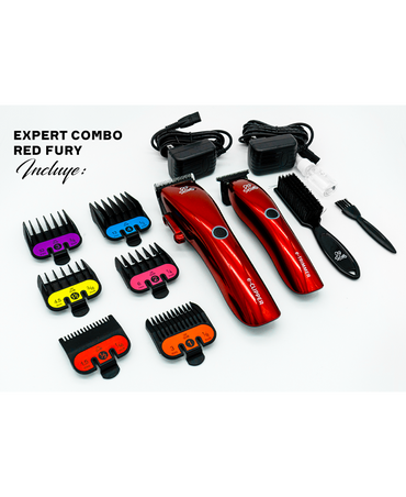 OLD SCULL EXPERT COMBO E-CLIPPER + E-TRIMMER RED FURY