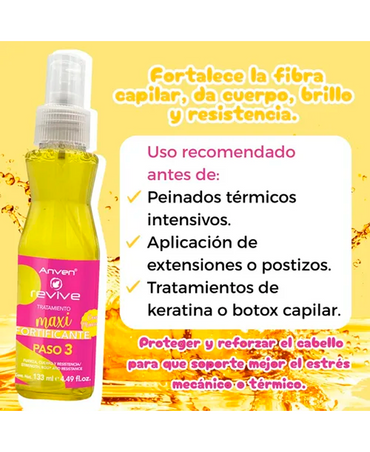 ANVEN REVIVE MAXI FORTIFICANTE AMPOLLETA CON SPRAY 133 ML.