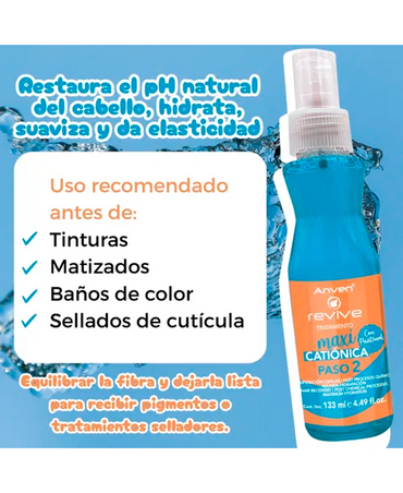 ANVEN REVIVE MAXI CATIONICA PASO 2 SPRAY 133 ML.