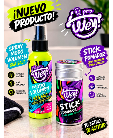 Q PRRO WEY STICK DOMADOR CERA EN BARRA PARA CABELLO 75 GRS.