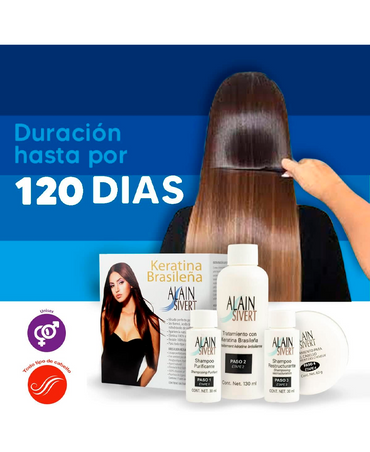 ALAIN SIVERT KERATINA BRASILENA KIT 4 PASOS