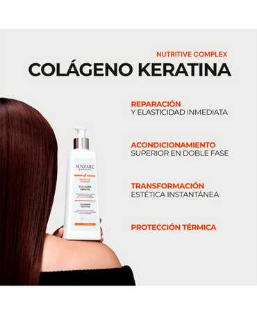 SENZARE TRATAMIENTO RECONSTRUCTOR COLAGENO Y KERATINA 300 ML. - El Palacio De La Belleza