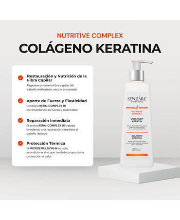 SENZARE TRATAMIENTO RECONSTRUCTOR COLAGENO Y KERATINA LT.