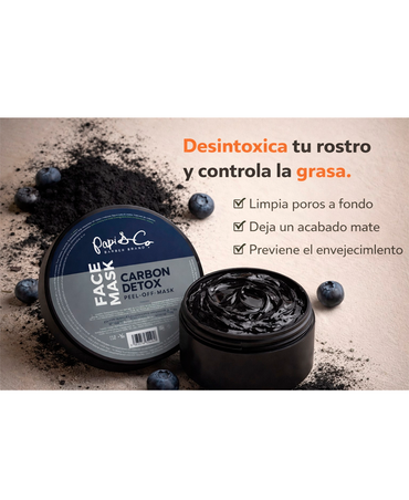 PAPI & CO. FACE MASK CARBON ACTIVADO 12 GR. - El Palacio De La Belleza