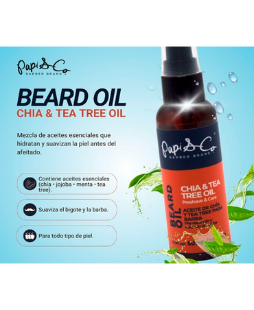PAPI & CO. CHIA & TEA TREE BEARD OIL 60 ML.