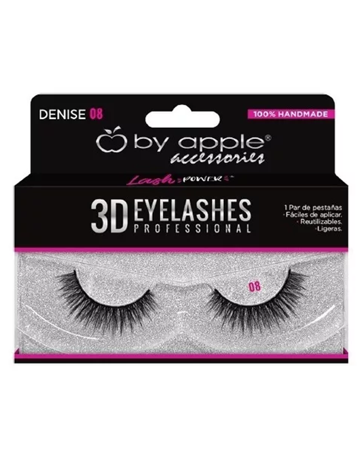 BY APPLE 3D EYELASHES W-08 DENISE 34558 - El Palacio De La Belleza