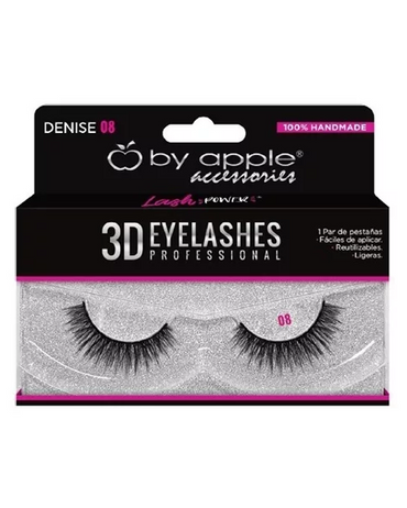 BY APPLE 3D EYELASHES W-08 DENISE 34558 - El Palacio De La Belleza