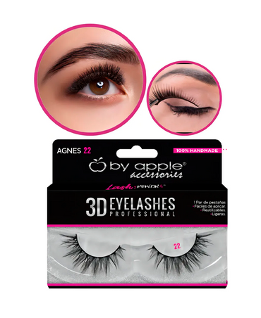 BY APPLE 3D EYELASHES W-22 AGNES 50198