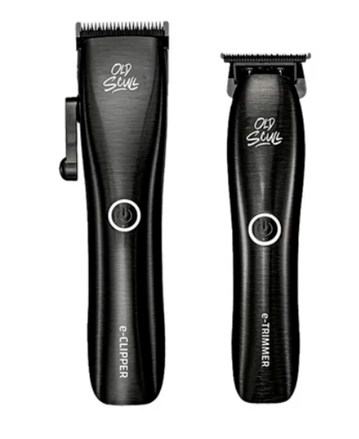 OLD SCULL EXPERT COMBO NEO E-CLIPPER +  E-TRIMMER ALUMINIO CEPILLADO