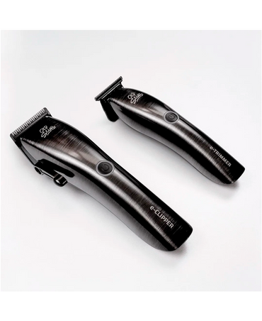 OLD SCULL EXPERT COMBO NEO E-CLIPPER +  E-TRIMMER ALUMINIO CEPILLADO