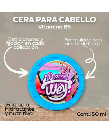 Q PRRO WEY CERA MODELADORA COCONUT 150 ML.