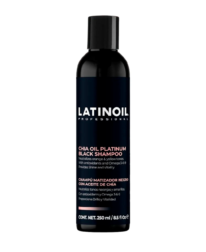 LATINOIL CHIA OIL PLATINUM BLACK SHAMPOO 250 ML.