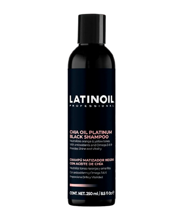 LATINOIL CHIA OIL PLATINUM BLACK SHAMPOO 250 ML.