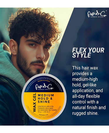 PAPI & CO. WAX GEL MEDIUM HOLD & SHINE 100 GRS./3.5 OZ.