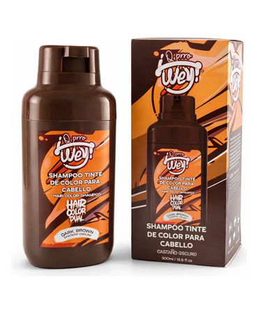 Q PRRO HAIR SHAMPOO TINTE CASTAÑO OSCURO 500 ML.