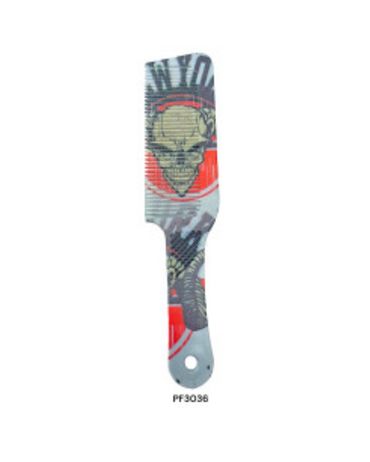 MC8 PEINE FLATTOPER ESTAMPADO NEGRO CRANEO PF3036