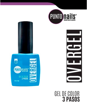 PUNTO NAILS OVERGEL 12 ML. #01 AZUL AQUA