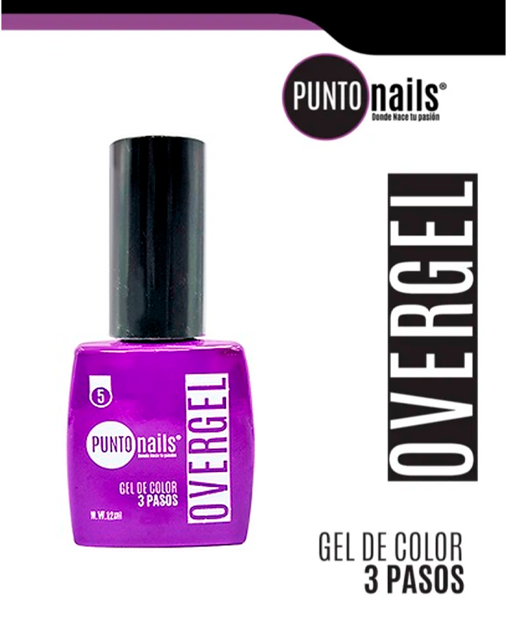 PUNTO NAILS OVERGEL 12 ML. #05 MAGENTA OBSCURO