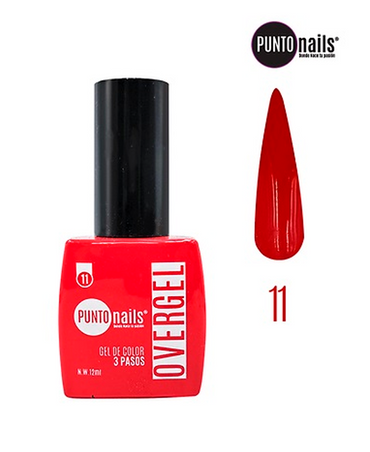 PUNTO NAILS OVERGEL 12 ML. #11 ROJO ESCARLATA