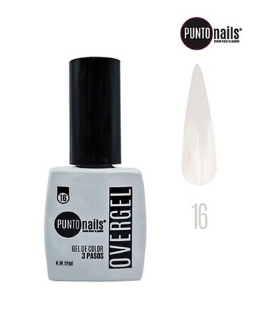 PUNTO NAILS OVERGEL 12 ML. #16 BLANCO NIEVE