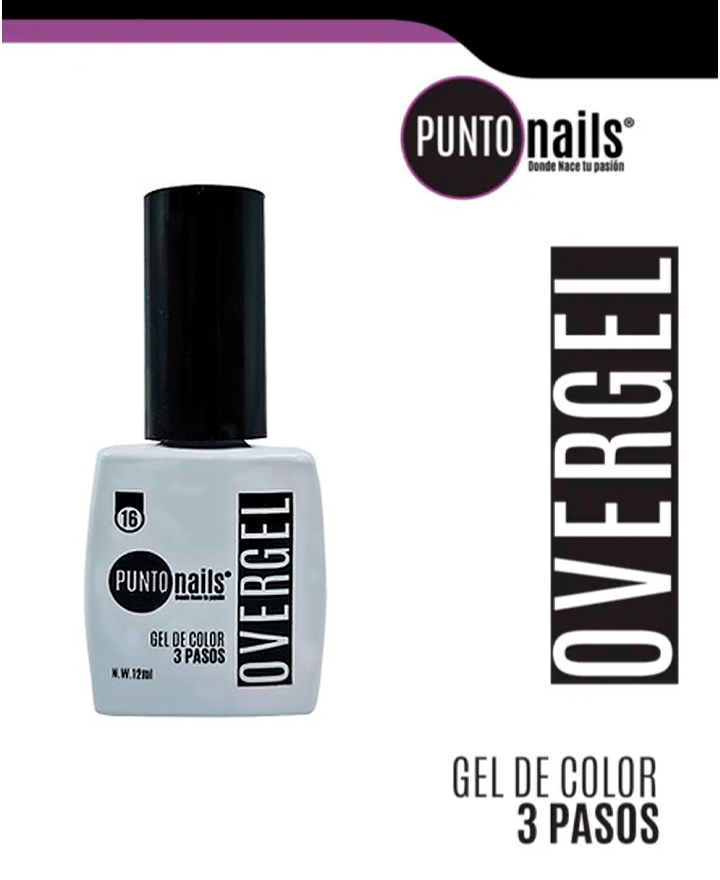 PUNTO NAILS OVERGEL 12 ML. #16 BLANCO NIEVE