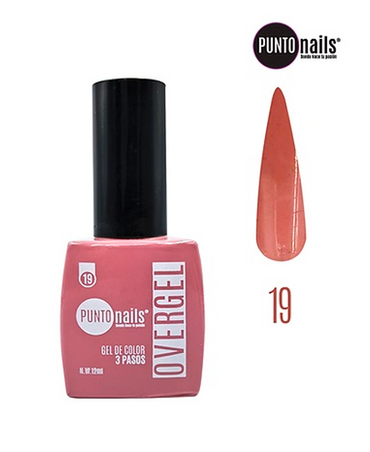 PUNTO NAILS OVERGEL 12 ML. #19 NUDE MOKA