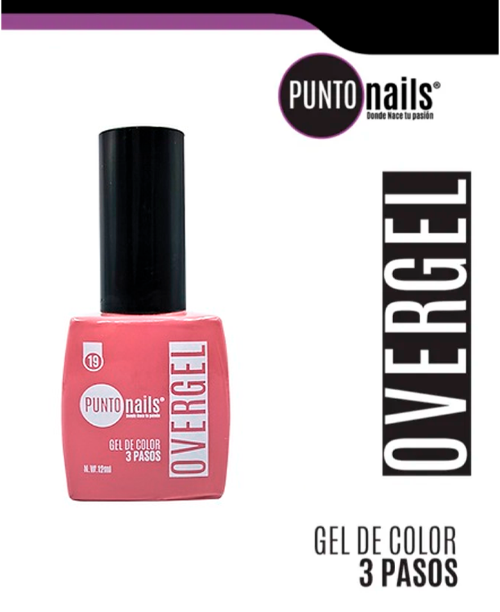 PUNTO NAILS OVERGEL 12 ML. #19 NUDE MOKA