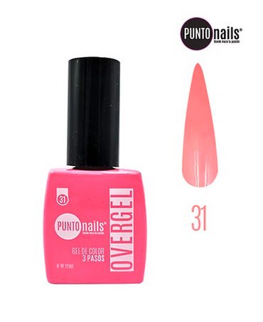 PUNTO NAILS OVERGEL 12 ML. #31 FLAMINGO