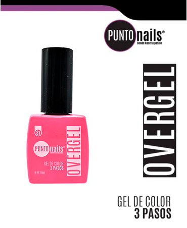 PUNTO NAILS OVERGEL 12 ML. #31 FLAMINGO