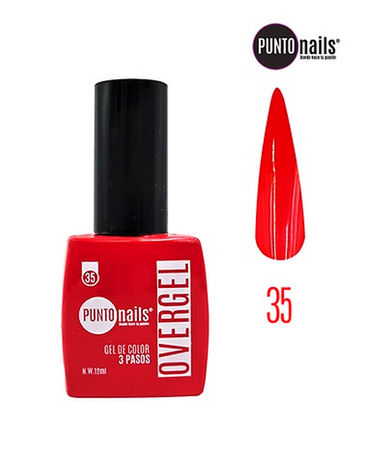 PUNTO NAILS OVERGEL 12 ML. #35 ROJO FRESA