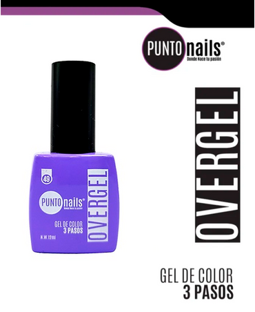 PUNTO NAILS OVERGEL 12 ML. #49 MALVA